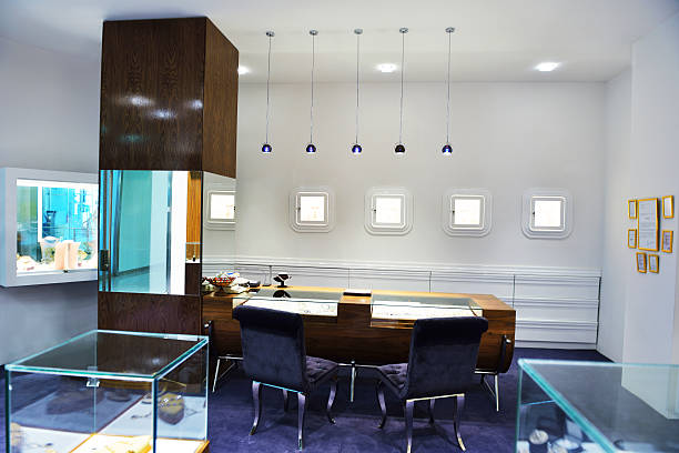 Jewellery store showcase with high CRI LED accent lighting in India