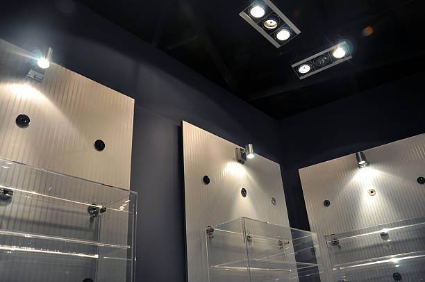 Product display using high-efficacy LED fixtures with discreet occupancy sensors to reduce energy consumption