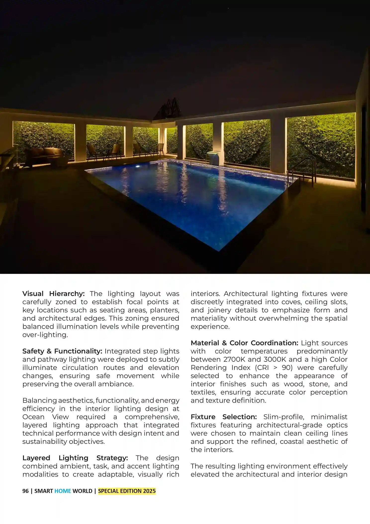 Modern lighting installation in luxury building lobby designed by Lux Light Designs